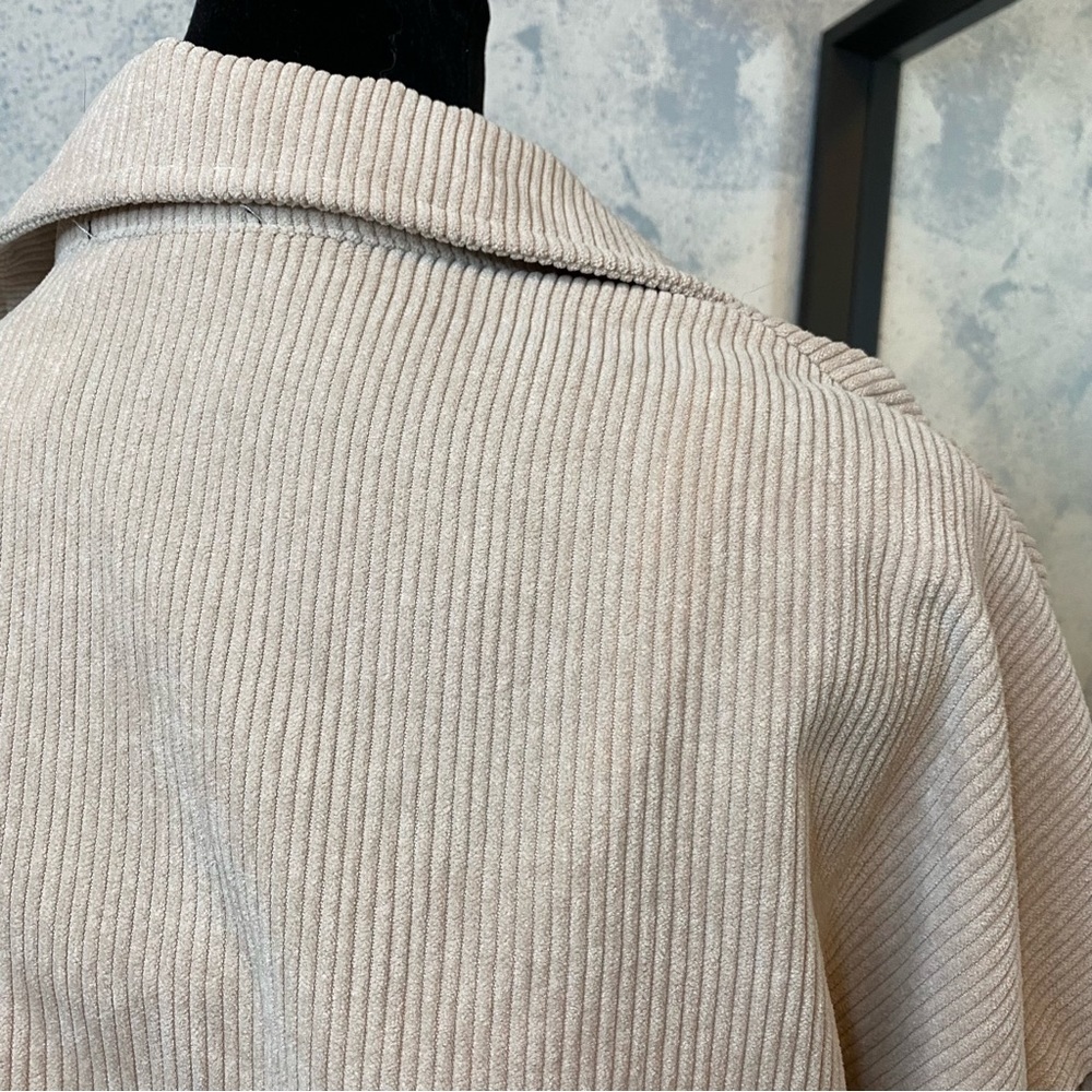 Shein Ivory Corduroy Jacket size L - Picture 6 of 10
